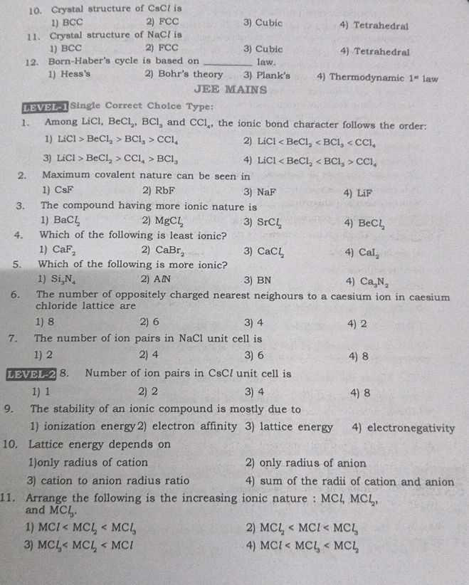 bcc exam question and answer