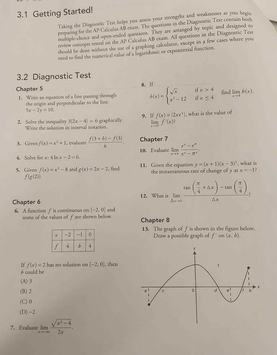 be prepared for the ap calculus exam answers