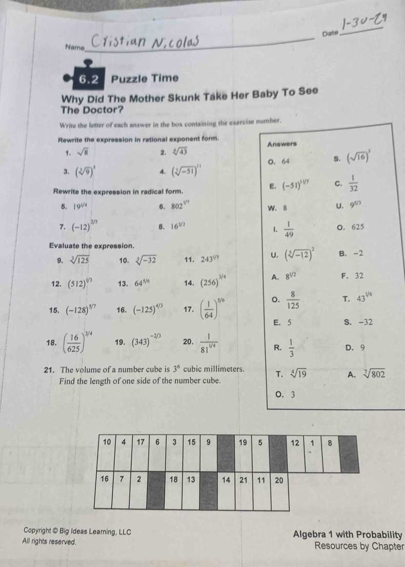 big ideas math 3.2 answers