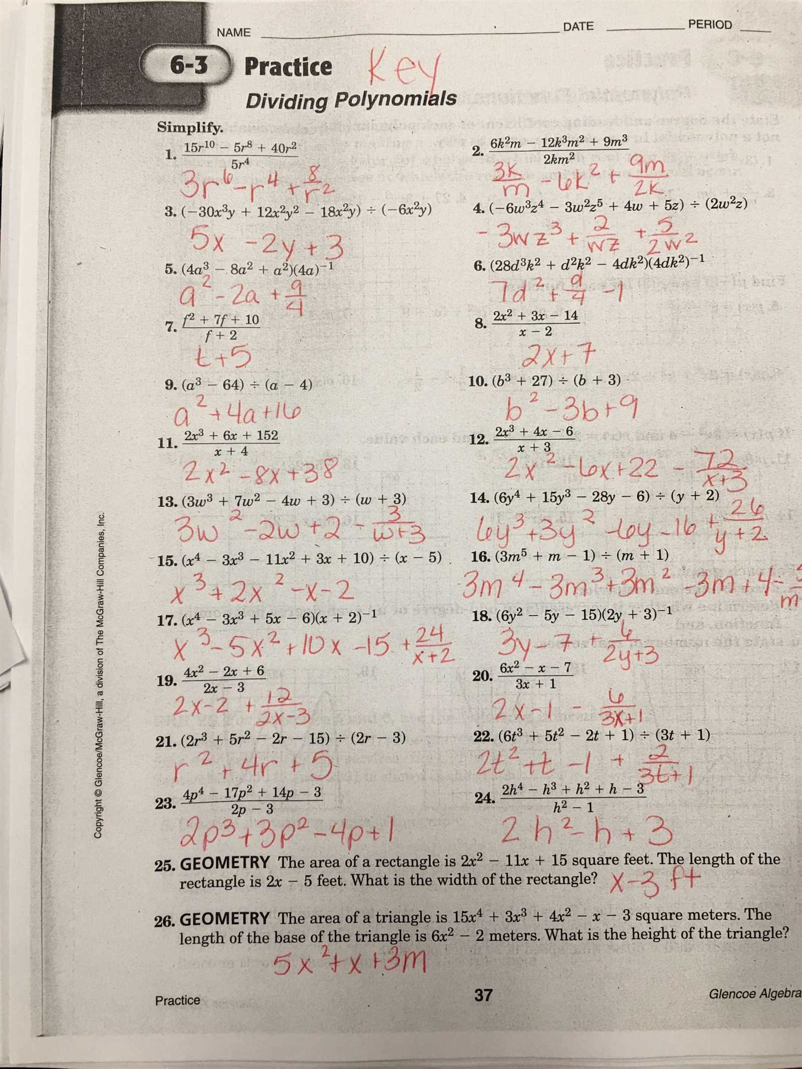 big ideas math homework answer key