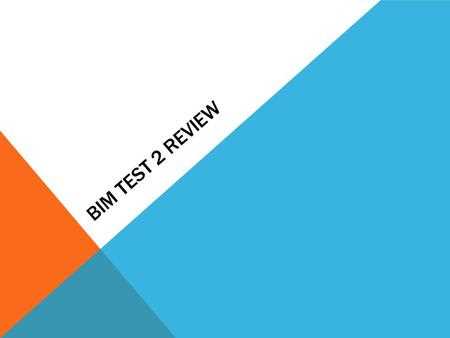 bim final exam review answers