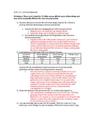 biology 101 lab practical exam