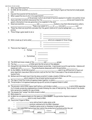 biology final exam review answer key