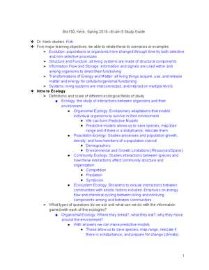 biology spring final exam review answers