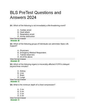 bls answer key