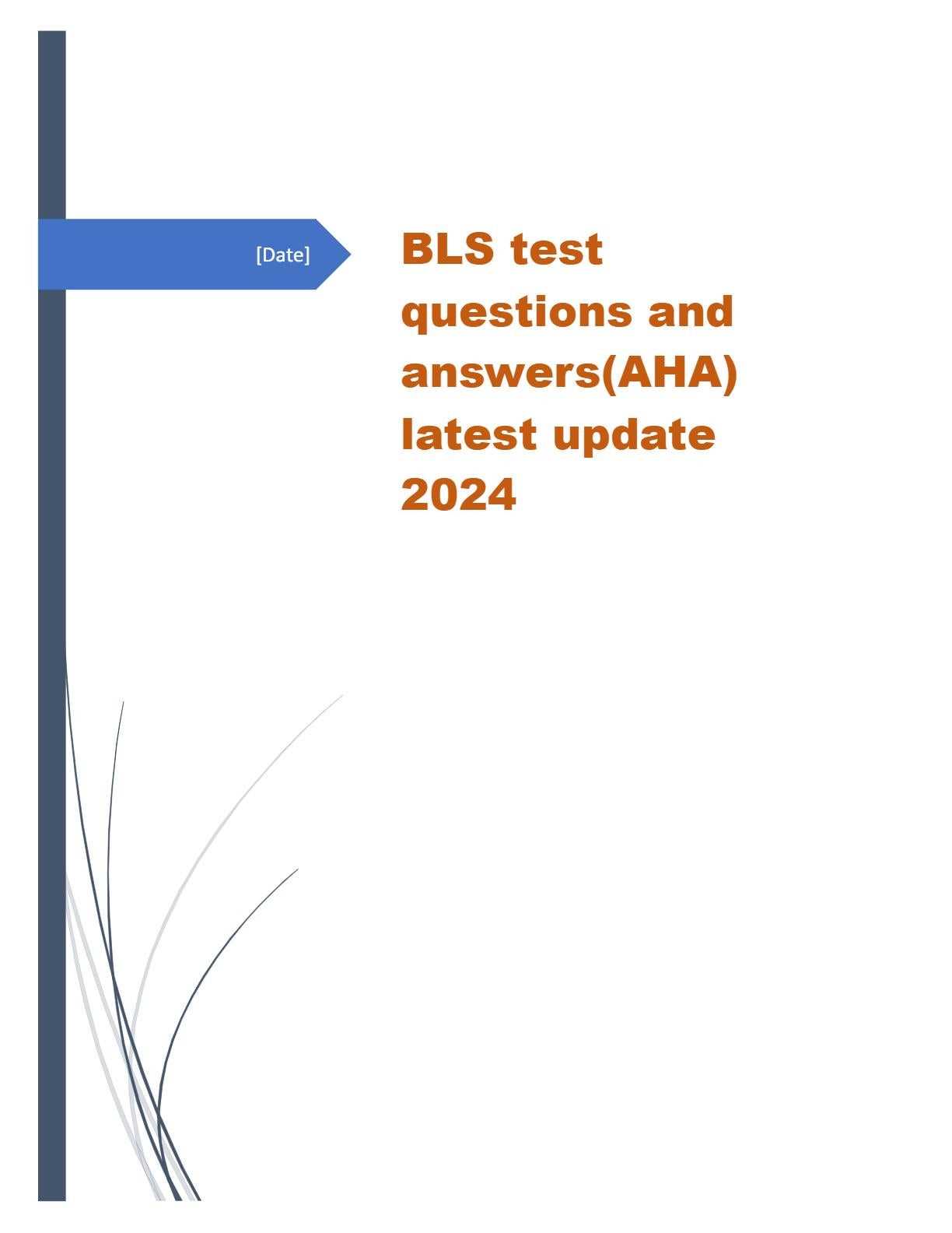 bls for healthcare providers test answers