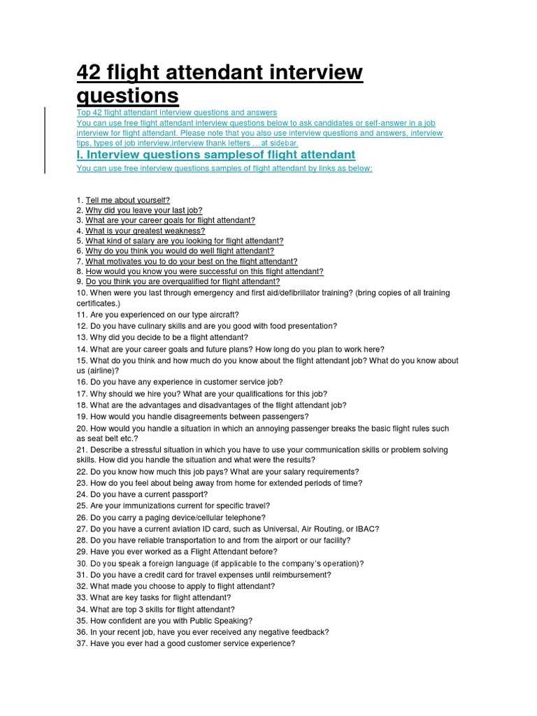 cabin crew exam questions and answers