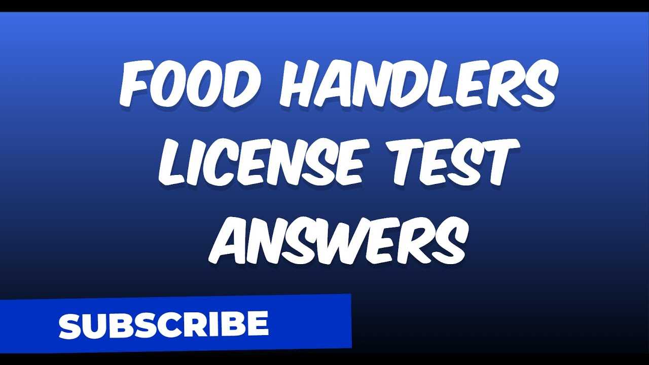 cafoodhandlers answers