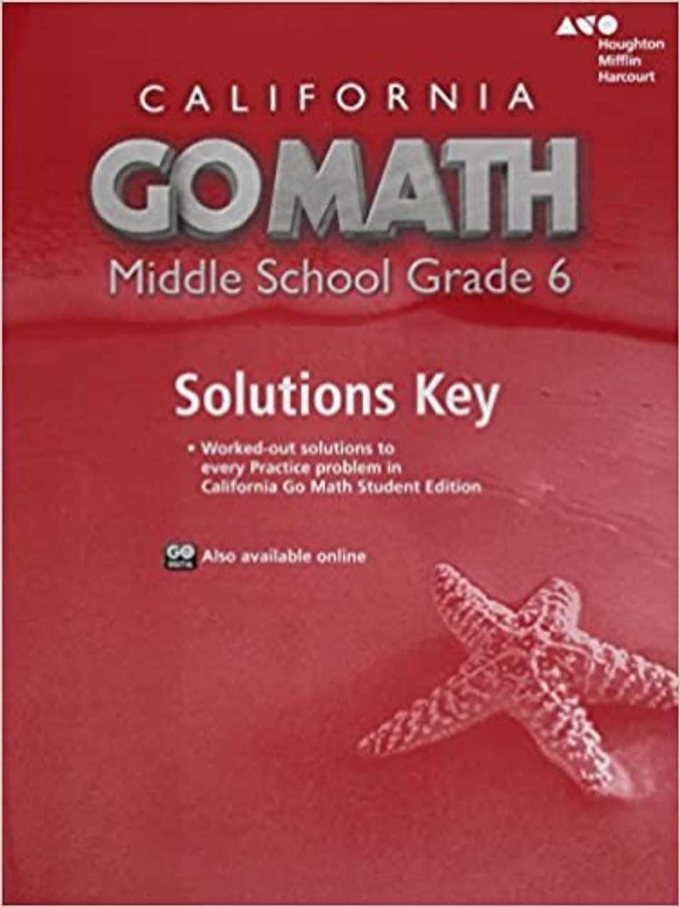 california go math middle school grade 6 answers