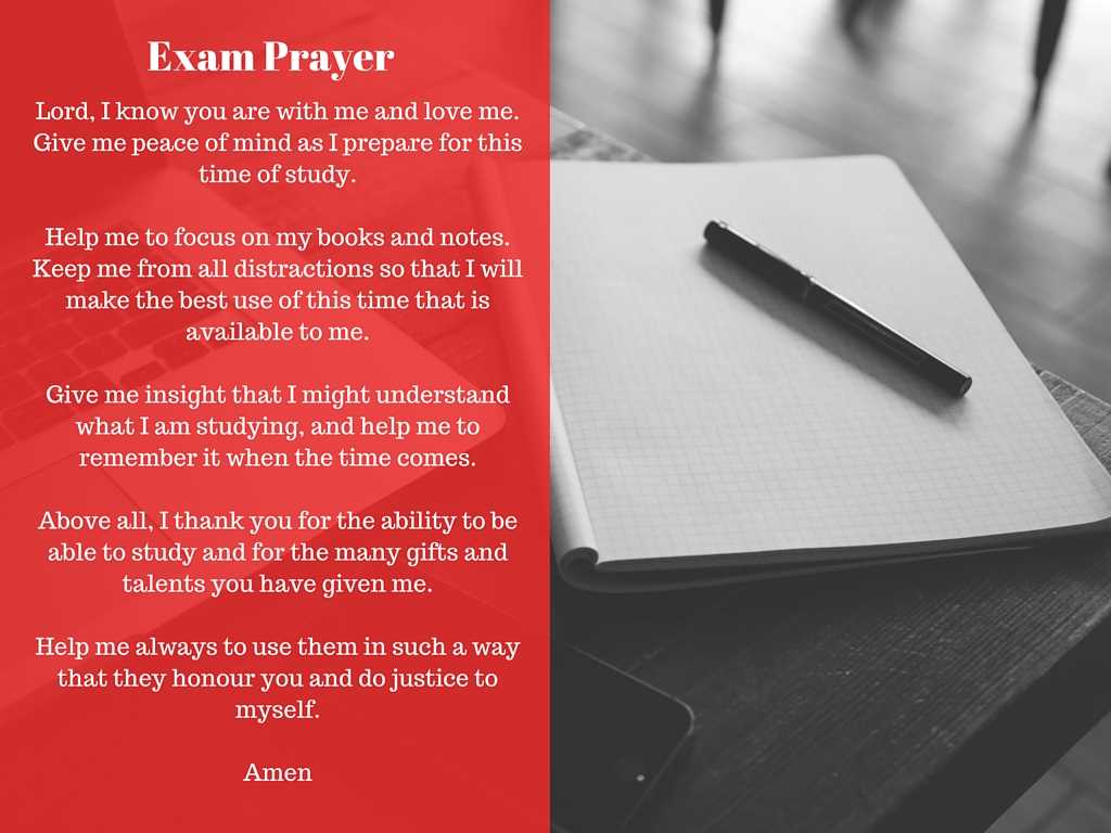 catholic prayers for students taking exams