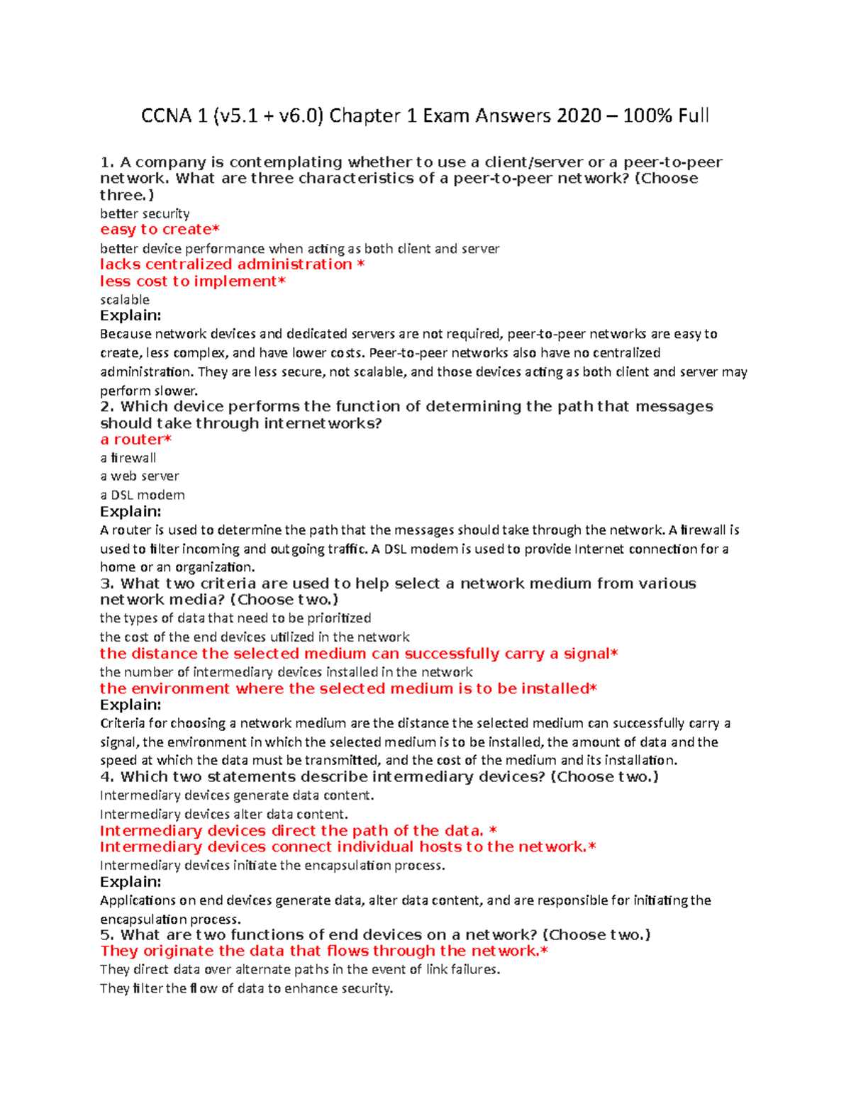 ccna 1 midterm exam answers