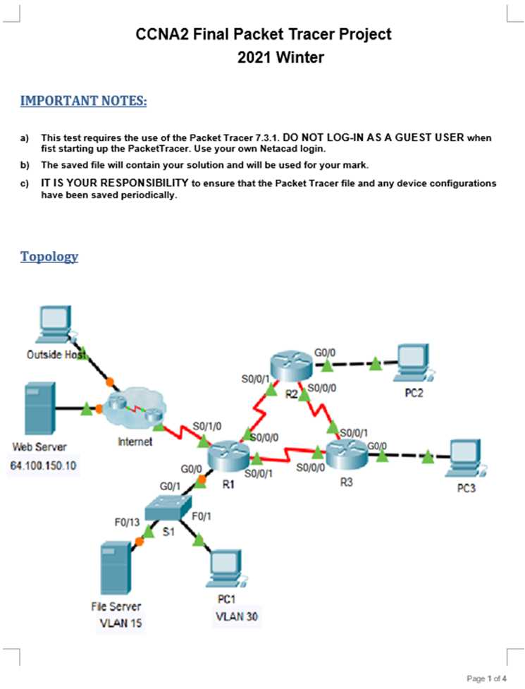 ccna 1 packet tracer final exam