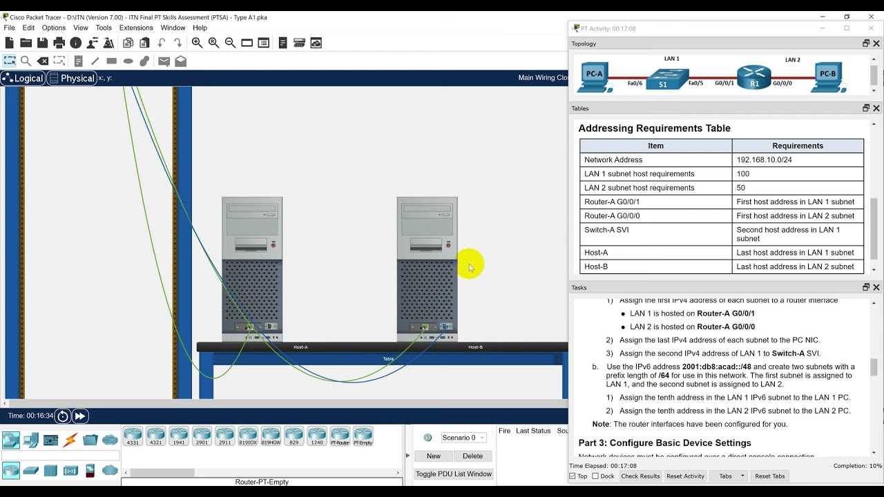 ccna 1 packet tracer final exam