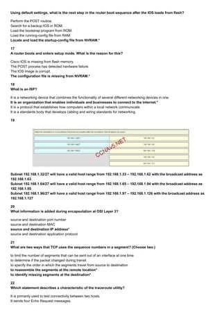 ccna 1 practice final exam answers