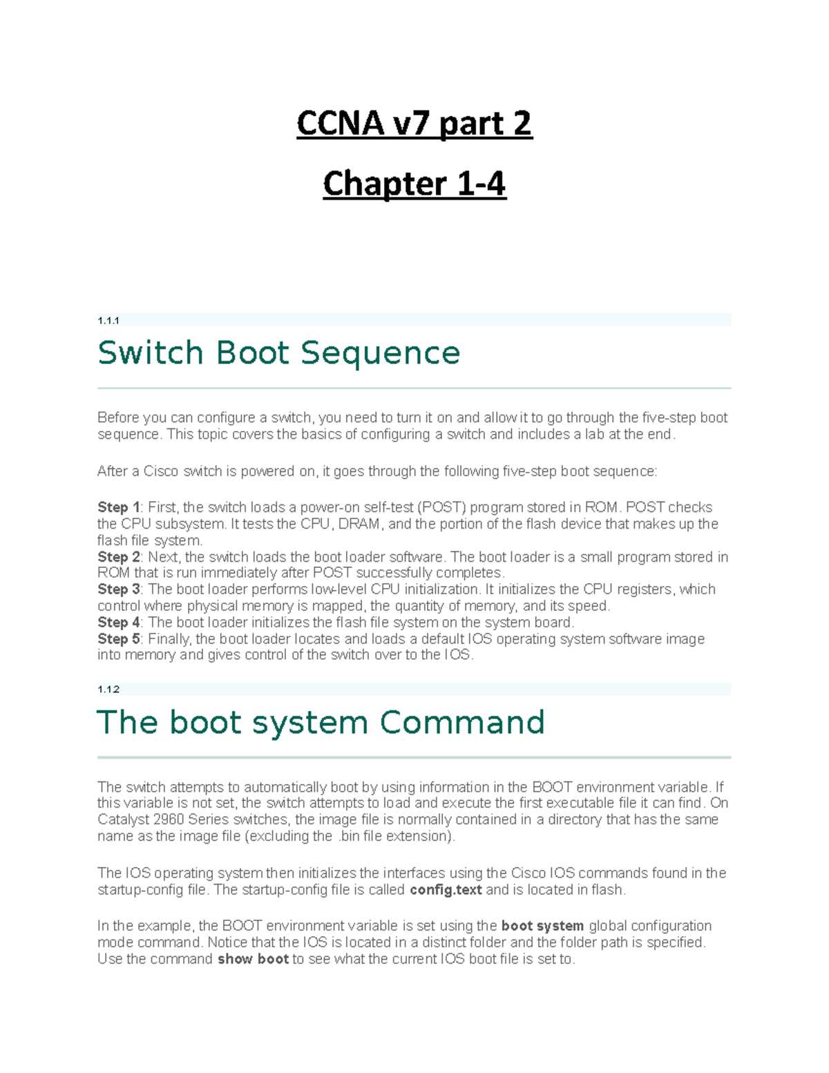 ccna 2 chapter 4 exam