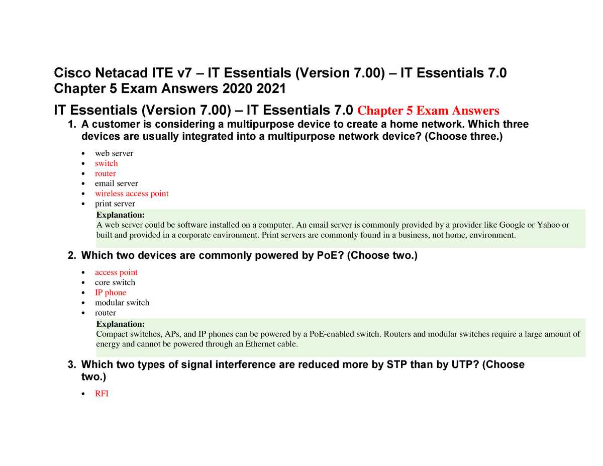 ccna 5 chapter 5 exam answers