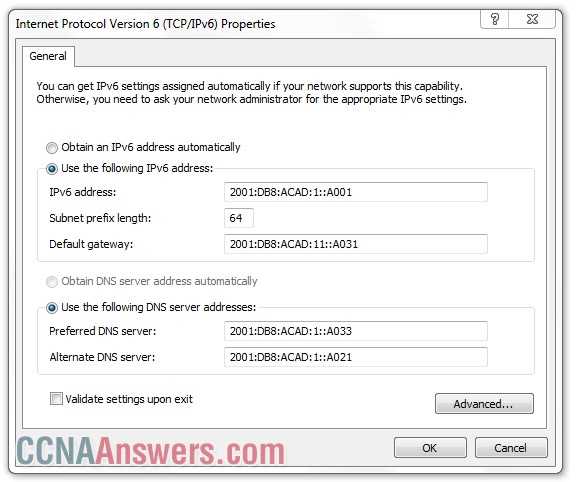 ccna chapter 9 exam answers