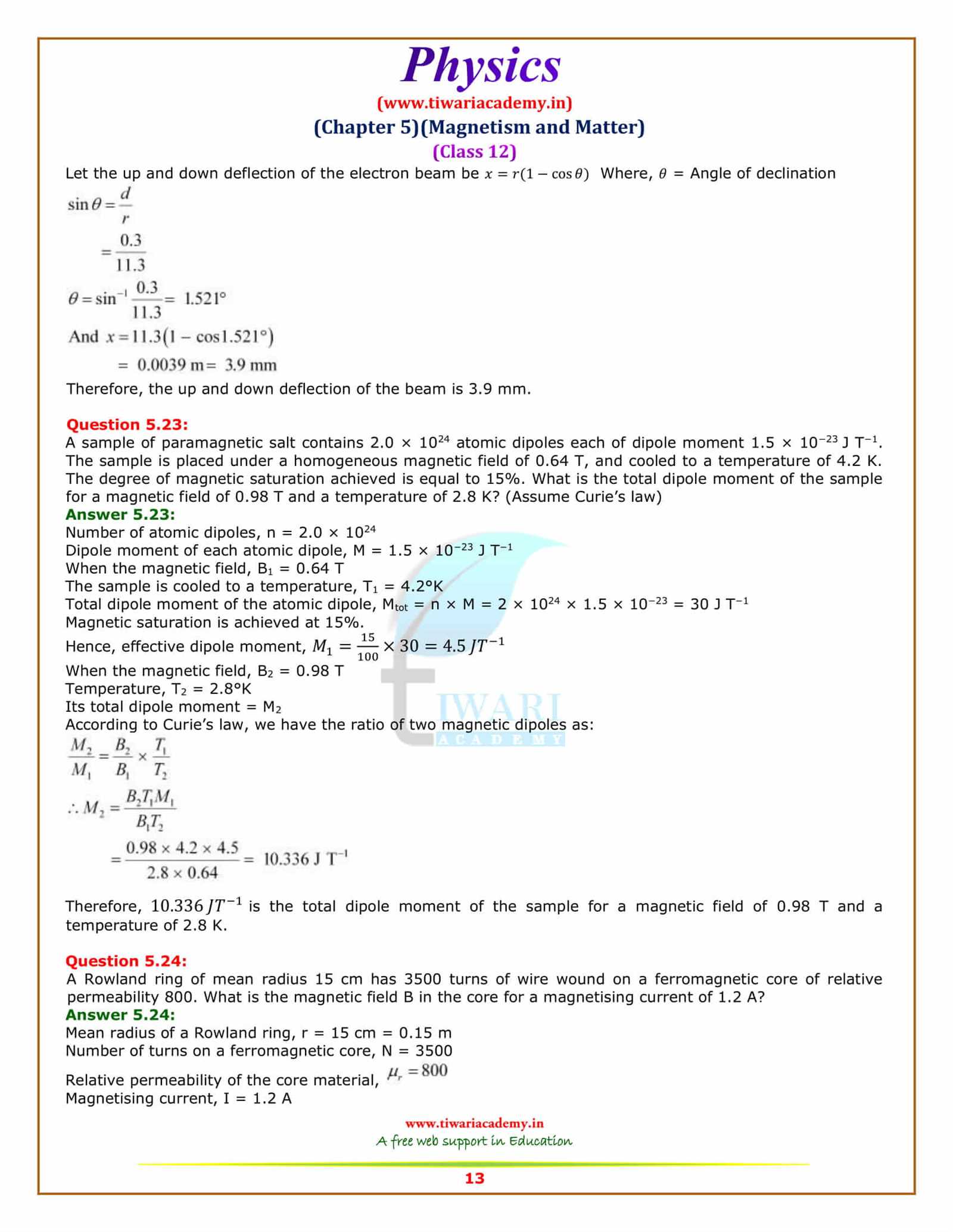 chapter 5 physics answers