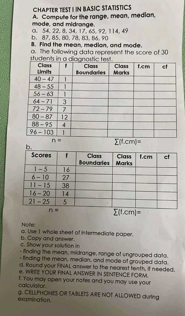 chapter 5 test form a answers