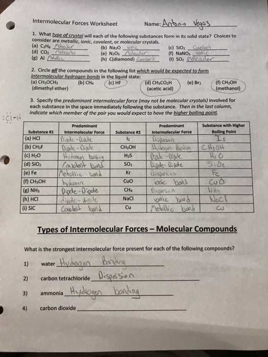 chem 150 activity on intermolecular forces answer key