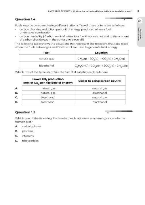 chemistry unit 3 review answers