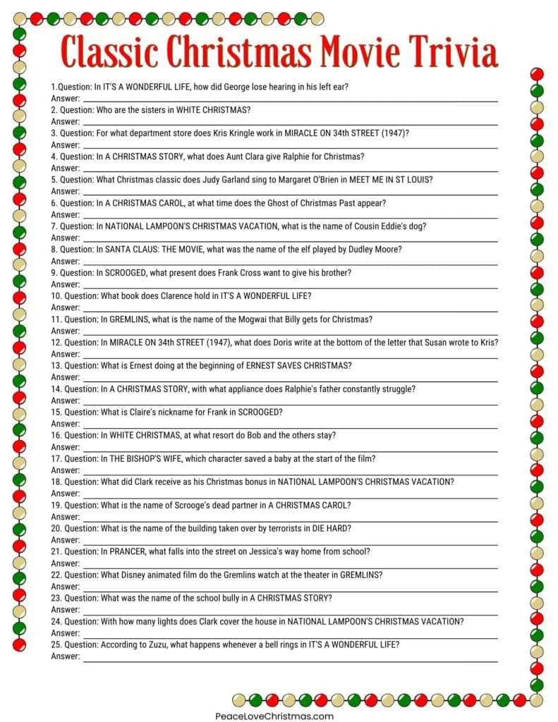 christmas movie trivia questions and answers