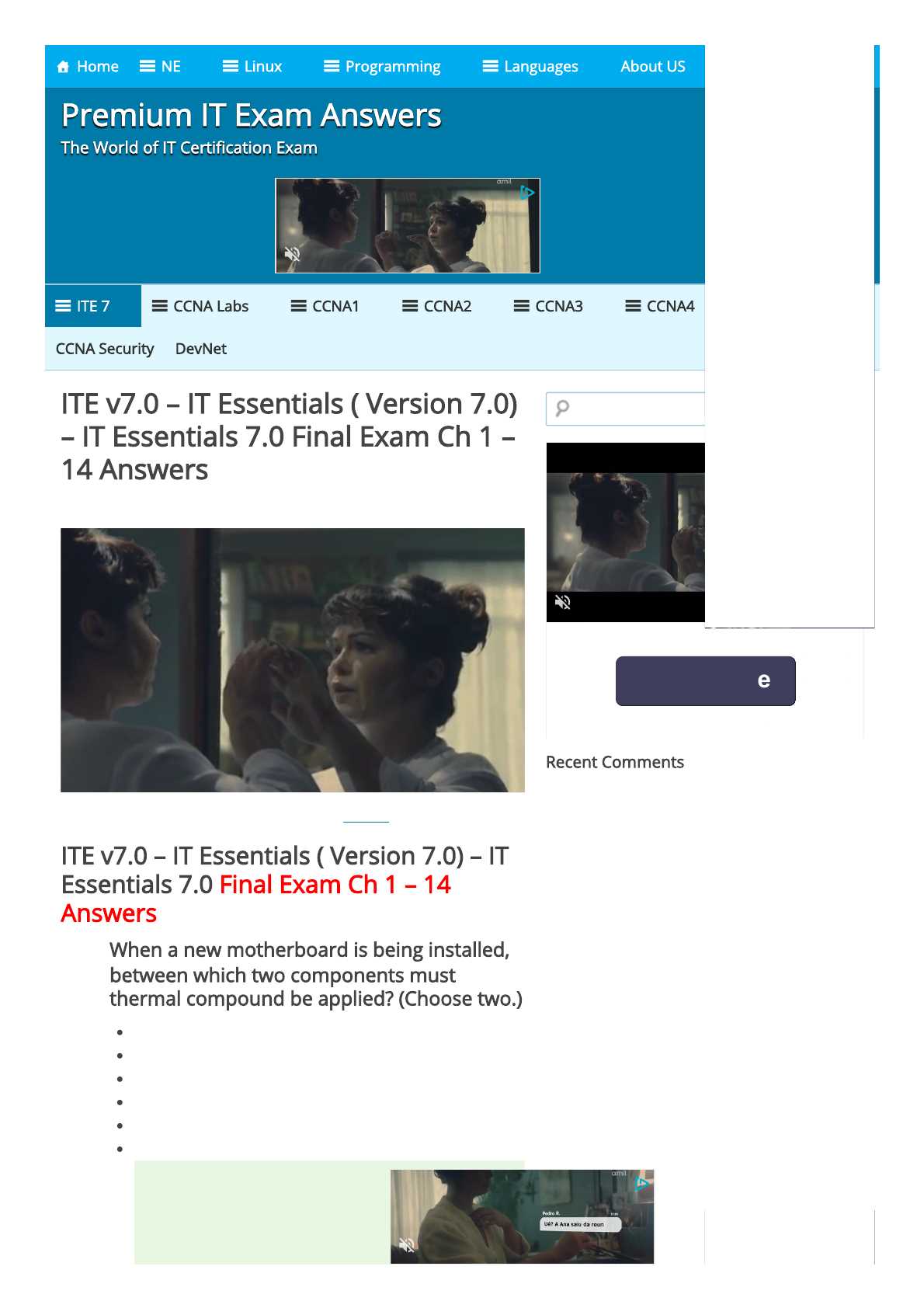 cisco ite chapter 1 exam answers