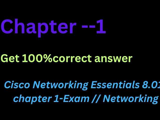 cisco netacad chapter 8 exam answers