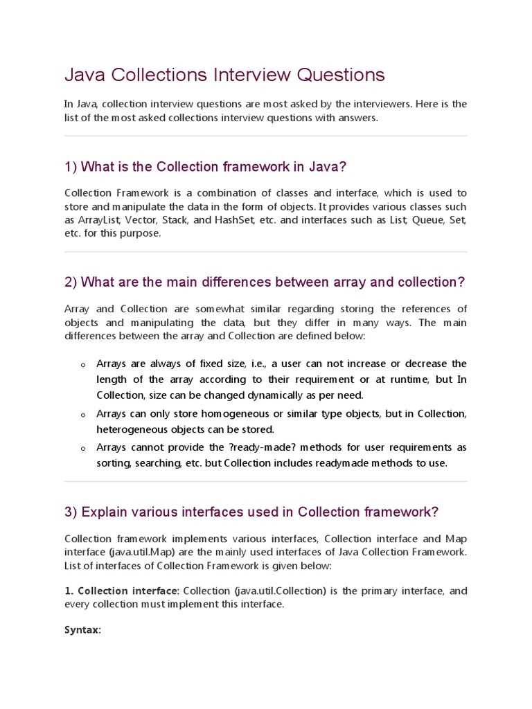 collections interview questions and answers for experienced