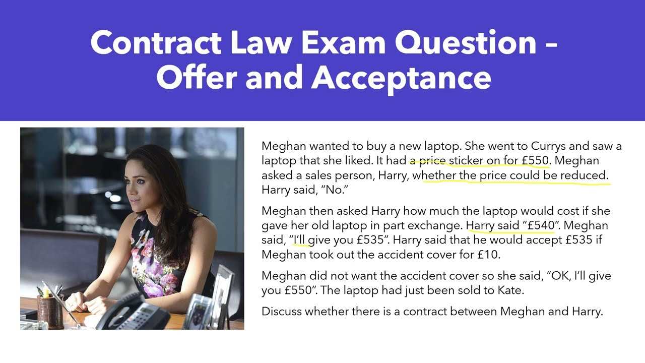 contract law exam questions and answers