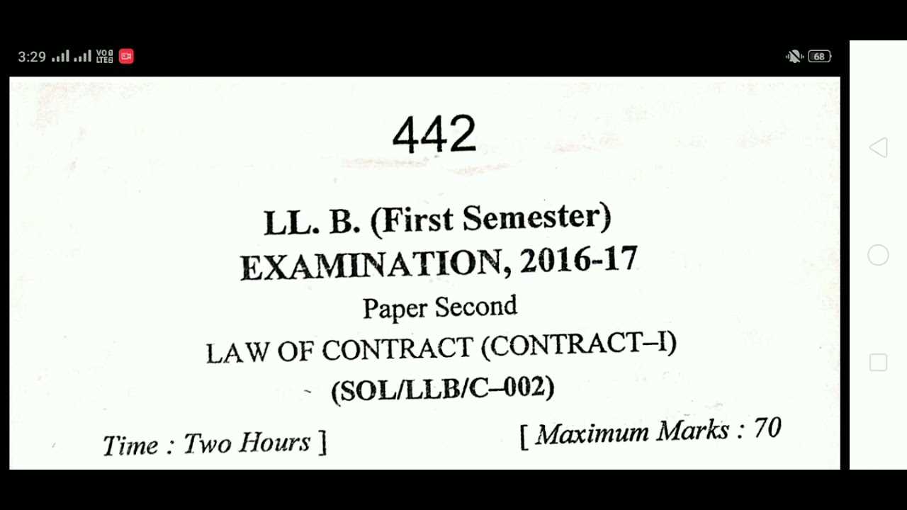 contract law exam questions answers