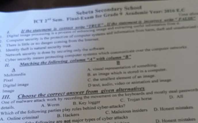 cyber security final exam answers