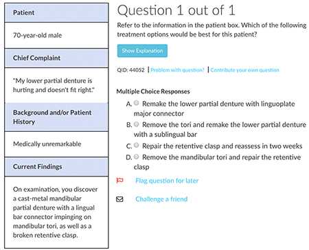 dentistry exam questions and answers