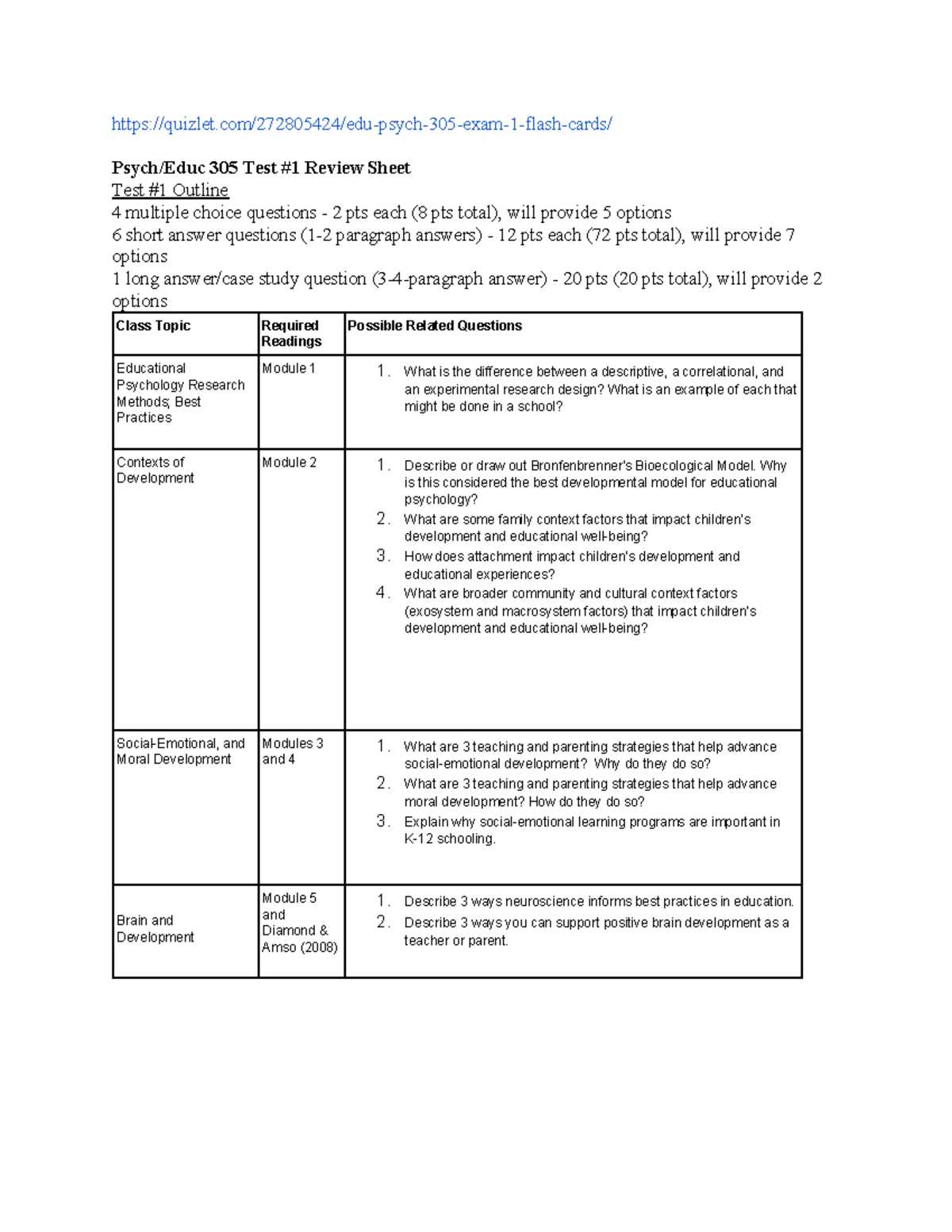 developmental psychology exam 1 answers