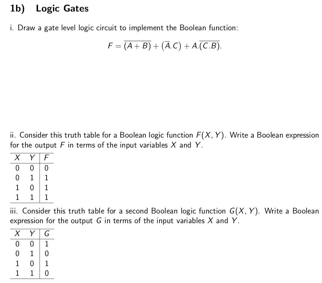 digital logic exam questions and answers