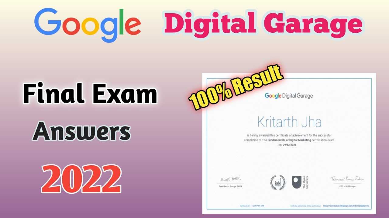 digital marketer certification exam answers