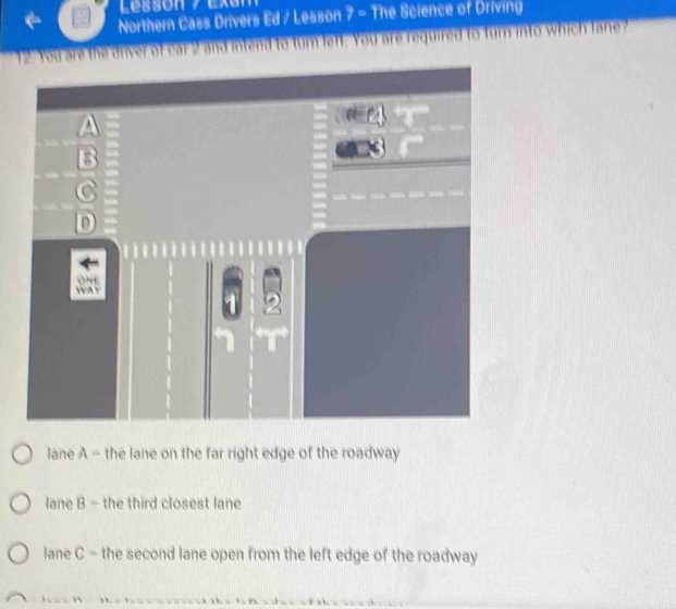 drivers ed final exam answer key virginia