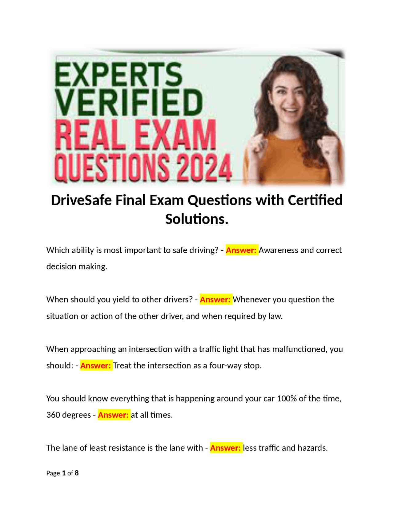 drivesafe final exam answers 2025