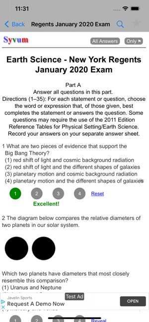 earth science exam questions and answers