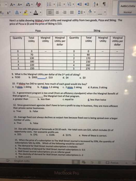 econ 201 exam 2 answers