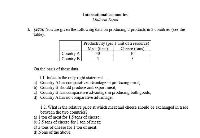 economics unit 1 exam