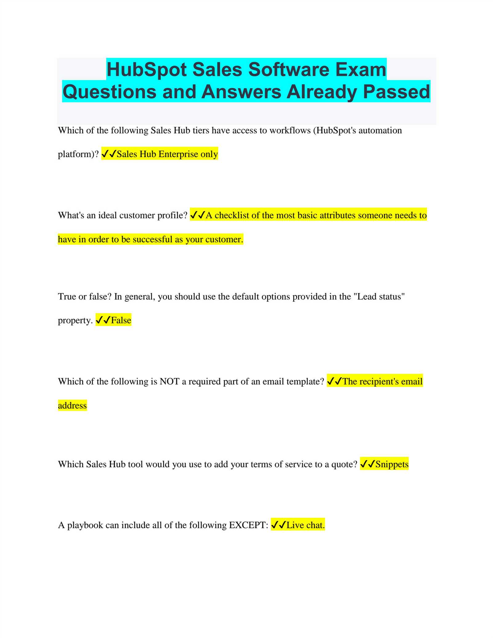 email marketing hubspot exam answers