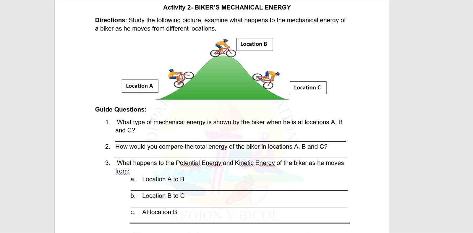 energy concepts answers