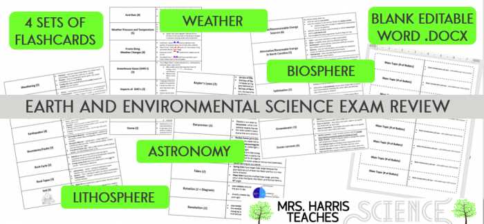 environmental science final exam review answers