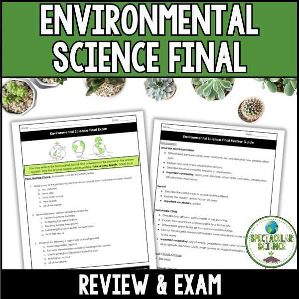 environmental science final exam review answers