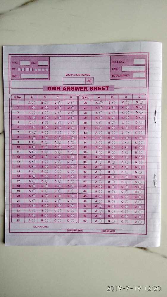 exam answer keys