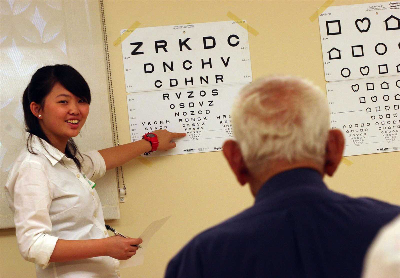 eye exam chart dmv