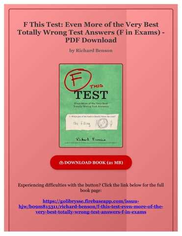 f in exams the very best totally wrong test answers