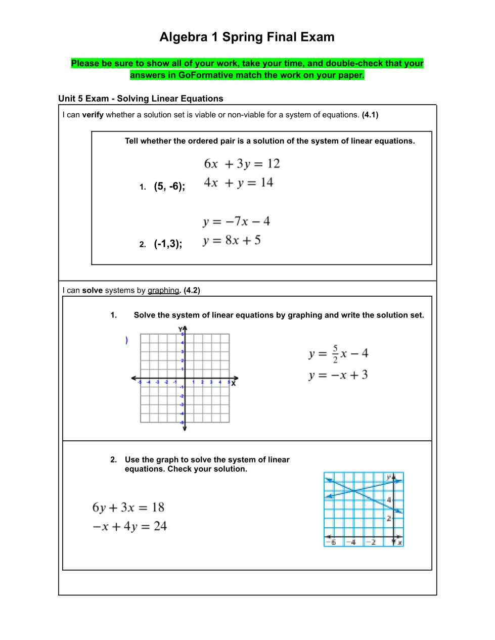 final exam algebra 2 answers