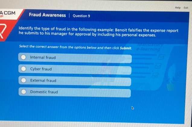 final exam is 0038 fraud awareness and prevention answers